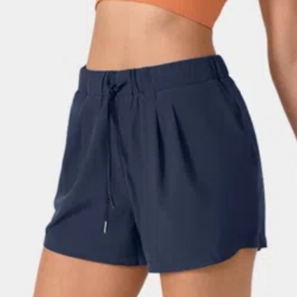 Halara High Waisted  Drawstring Ruched Side Pocket Casual Shorts / Size XS - Picture 3 of 13